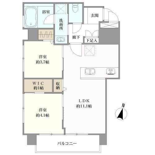パラスト幡ケ谷の間取図