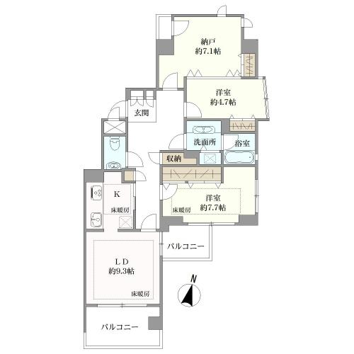 ダイアパレス市ヶ谷北町の間取図