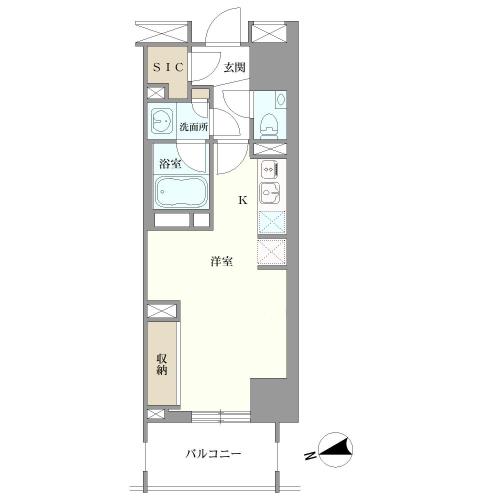 オープンレジデンシア池尻大橋の間取図