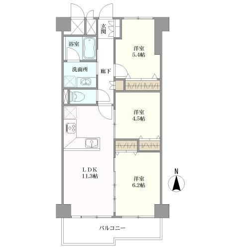 フジタ早稲田マンションの間取図