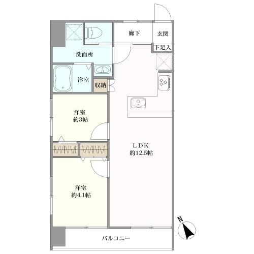 四谷御苑マンションの間取図