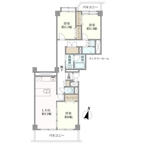 等々力ビューハイツの間取図