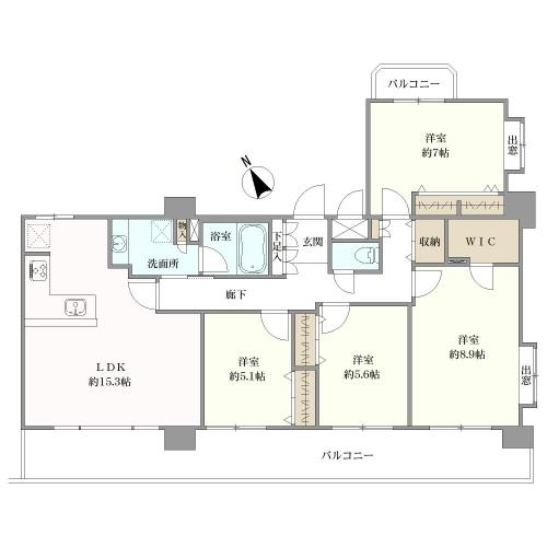 溝の口パーク・ホームズの間取図
