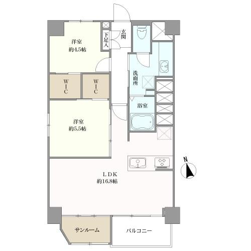 まんしょん中目黒の間取図