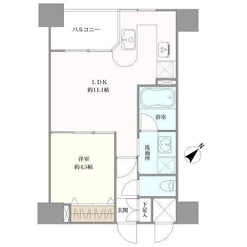 パレ・ソレイユ相模大野ステーションフロントの間取図