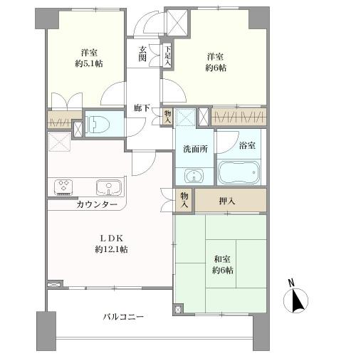 クルール新百合ヶ丘の間取図
