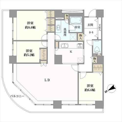 ＲＩＣウエストコート３番街の間取図