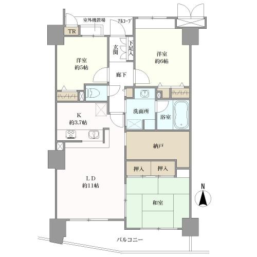 モンセーヌ住吉川公園の間取図
