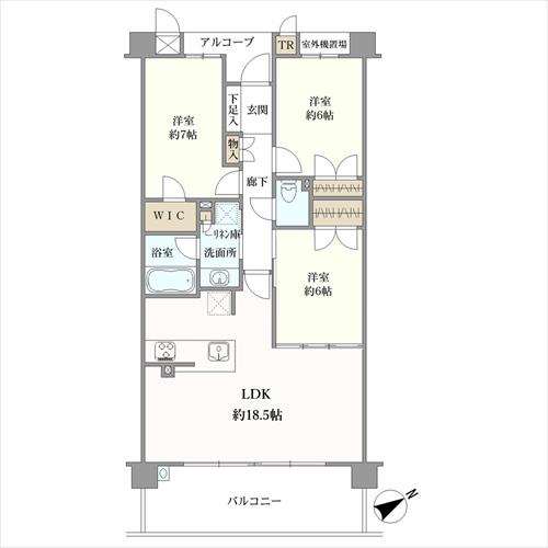 ディアエスタ　ミオ　西岡本の間取図