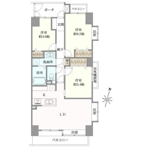 御影本町ガーデンハウスの間取図