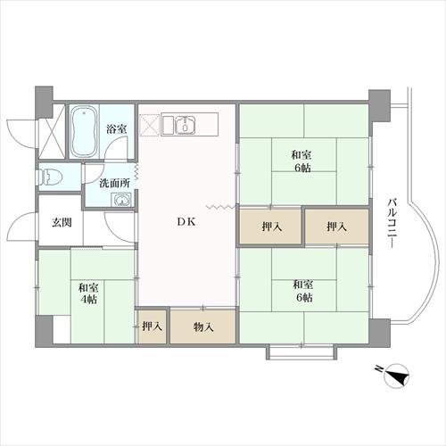 住吉台東住宅の間取図