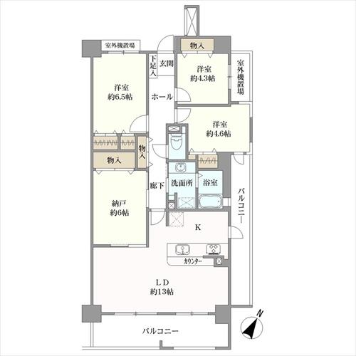 RICイーストコート7番街の間取図
