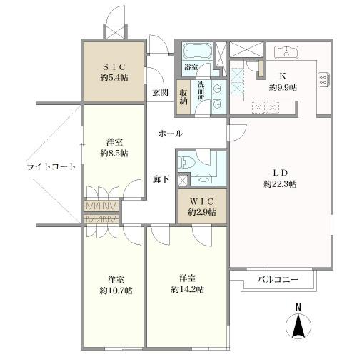ミュゼ白金長者丸の間取図