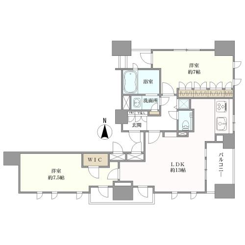 クオリア広尾の間取図