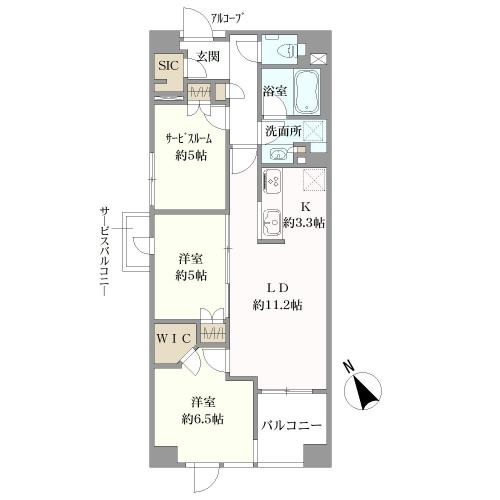 ファインレジデンス三田の間取図