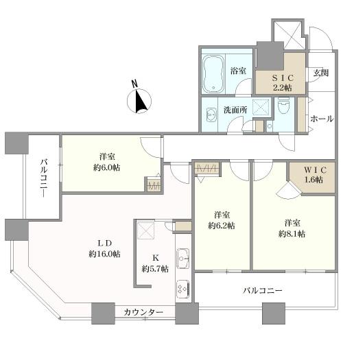 TOKYO SEA SOUTH ブランファーレの間取図