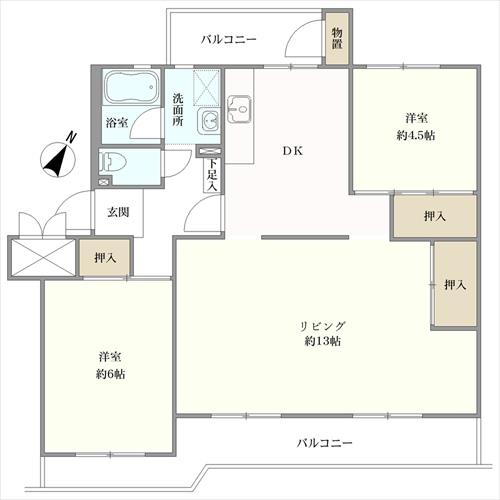 東建ニューハイツ検見川の間取図