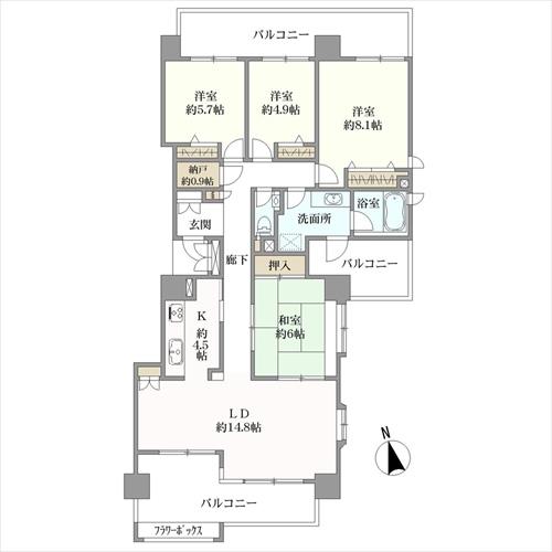 ガーデンプラザ新検見川の間取図