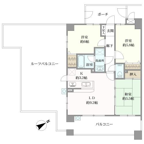 ソレイユ伊丹の間取図