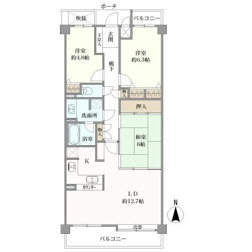 ステイツ雲雀丘花屋敷の間取図
