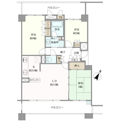 ステイツ豊中中桜塚ヒルズの間取図