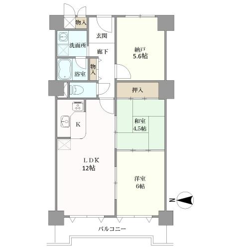 日商岩井服部マンションの間取図