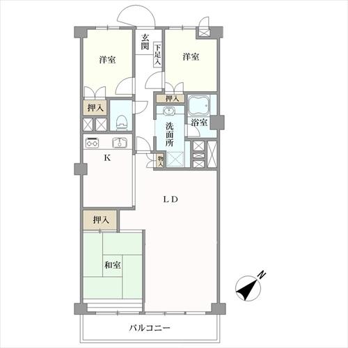シーアイマンション甲陽園の間取図