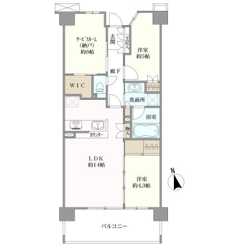 メイツ一橋学園ＳＵＩＴＥの間取図