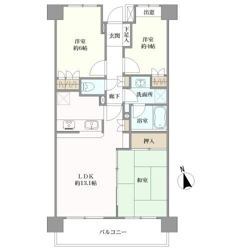藤和ライブタウン梶ケ谷の間取図