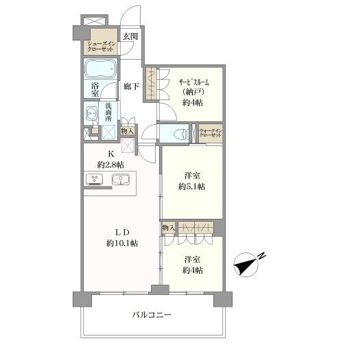サンクレイドル国立IIの間取図