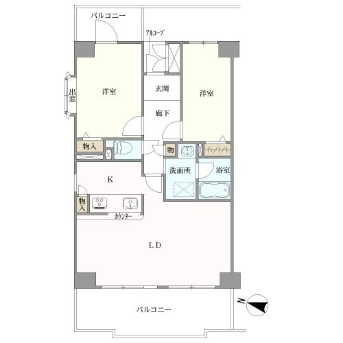 高槻グランドハイツの間取図