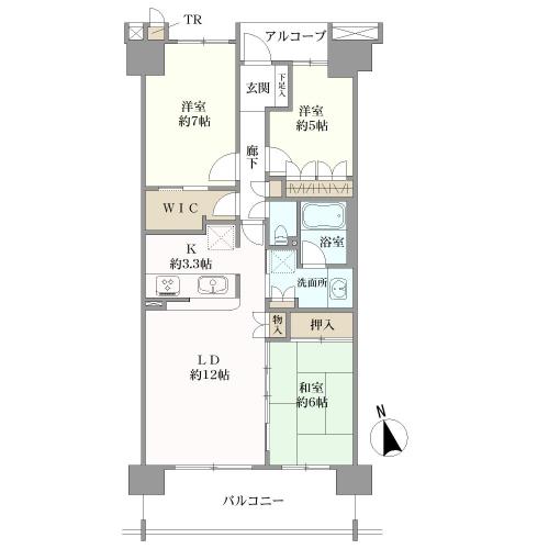 シャリエ久米川アクアマークスの間取図