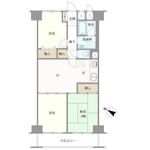 西新小岩ハイツの間取図