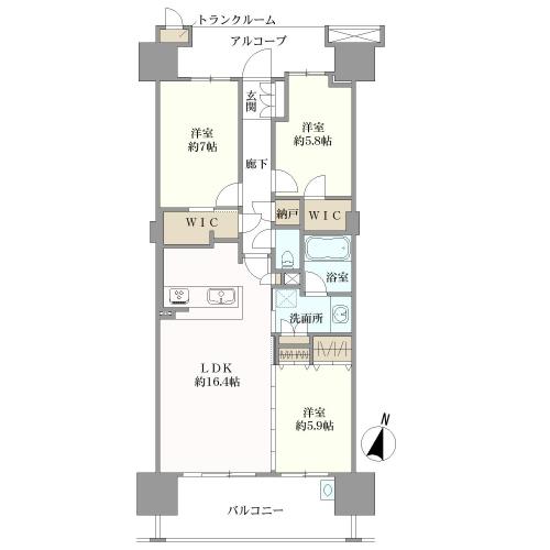 東京フロンティアシティ　パーク＆パークスの間取図