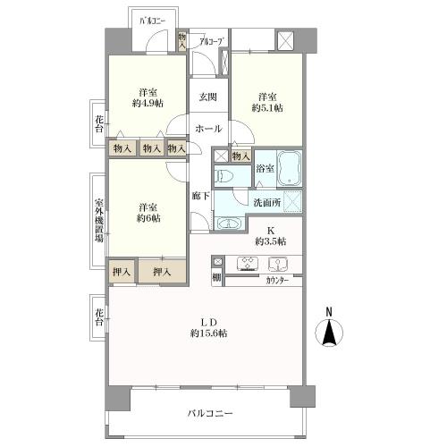 グリーンタウン青戸二番街の間取図