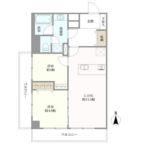 馬込マンションの間取図