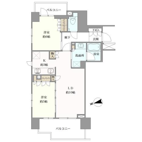グランリビオ ザ・レジデンスの間取図