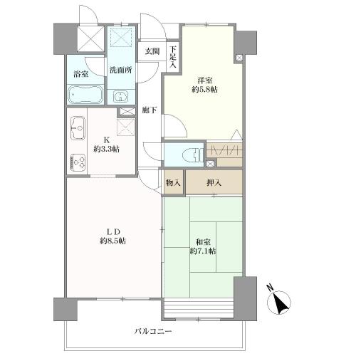 ネスト北浦和ステーションフロントの間取図