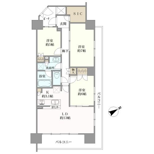 ザ・パークハウス浦和岸町の間取図