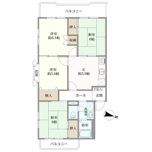 東大宮ローヤルコーポの間取図