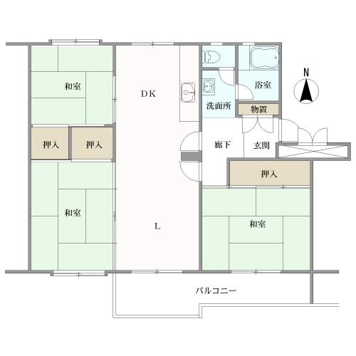 片倉台団地壱街区の間取図