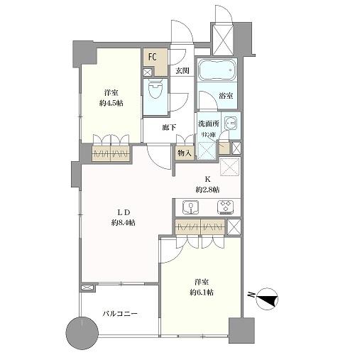 モアエミネンス成城学園の間取図