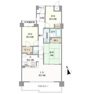 ジュオール北畠の間取図