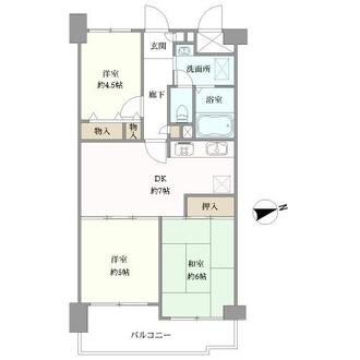 ラール帝塚山の間取図