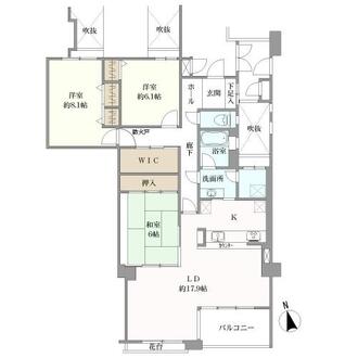 コート帝塚山万代の間取図