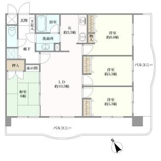 ライオンズマンション大橋第５の間取図
