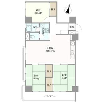 秀和警固レジデンスの間取図
