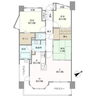 アーサー吉塚ビアンナの間取図