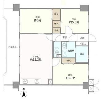 三愛シティライフ野間レイクビューの間取図