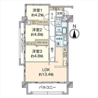 サングレート長尾の間取図